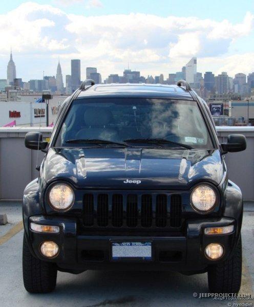 My jeep against New York skyline