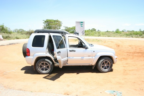 My Jeep at Angola, traveling!