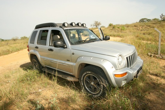 My Jeep at Namibia, traveling.