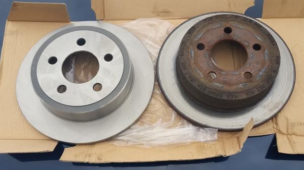 New and Old rear rotor