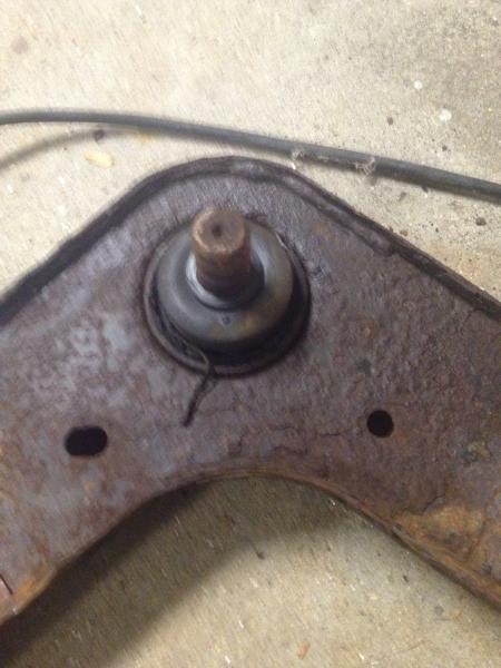 old rear upper control arm ball joint (or lack there of)