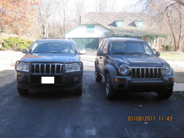 Our jeeps in the driveway...