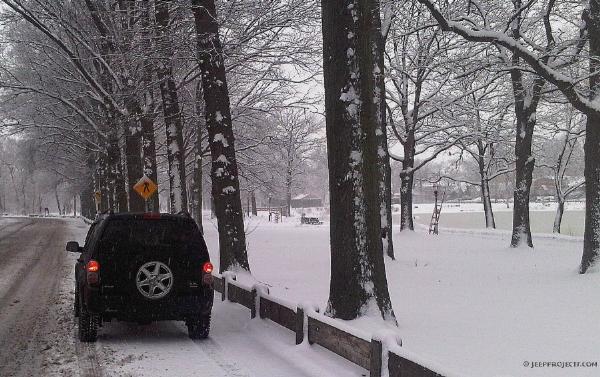 Snowy NY day with my Jeep