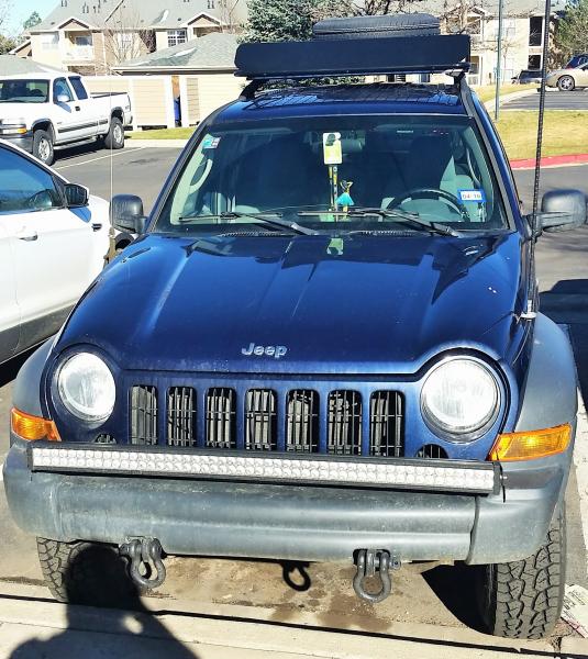 Spare tire in roof rack