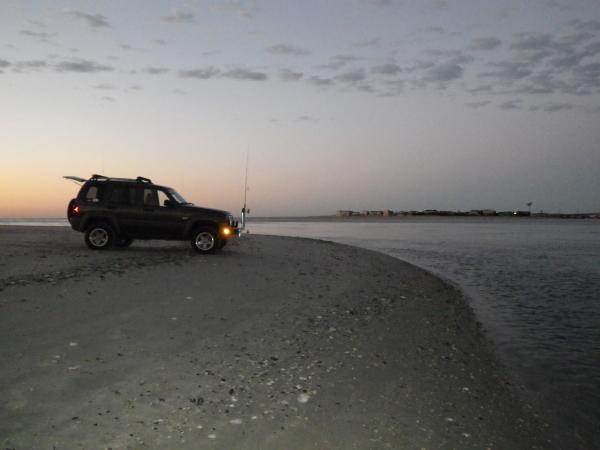 Surf Fishing at sunrise...Corson's Inlet State Park at the south end of Ocean City, NJ