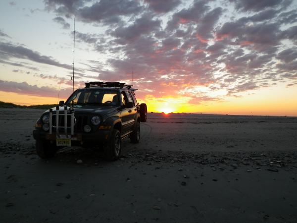 Surf Fishing at sunrise...Corson's Inlet State Park at the south end of Ocean City, NJ