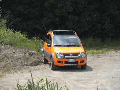 the other 4x4 of the family; it's a 2006 Fiat Panda 4x4 Cross, 1.3 litre CRD 75hp 5sp manual, electronic diffs, no low ratio but very capable because