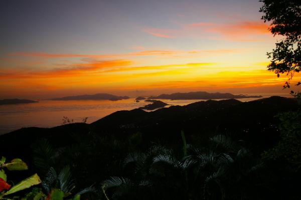 The view from my parents' house looking out over St. John and Tortola