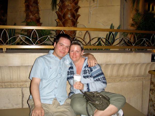 wife and me in Vegas